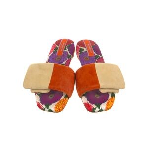 La Double J Suede Slides sz 7 EUC